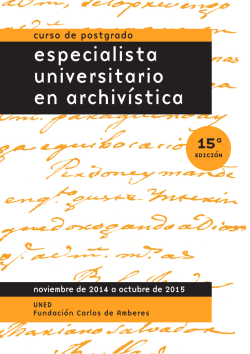 especialista universitario en archivística 15ª - Fundación Carlos de