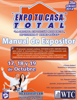 Manual Expo Tu Casa Total Octubre 2014 - Grupo JC Exposiciones