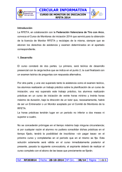 CIRCULAR INFORMATIVA - Real Federación Española de Tiro con