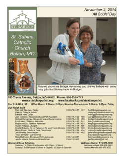 2 Weeks Ago (PDF) - Saint Sabina Parish