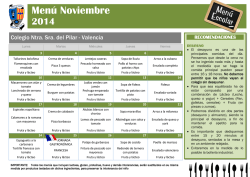 1º Menú Noviembre 2014 - Colegio Ntra. Sra. del Pilar