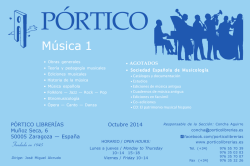 Música 1 - Octubre 2014 - Pórtico librerías