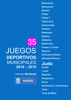 Normativa de Judo. Juegos Deportivos Municipales 2014/2015 (104