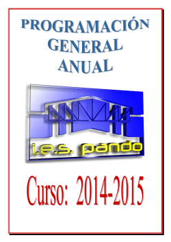 Programación General Anual del Curso 2014-2015 - IES Pando