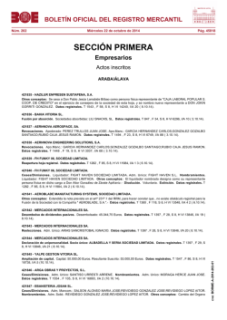Actos de ARABA/ÁLAVA del BORME núm. 202 de 2014 - BOE.es