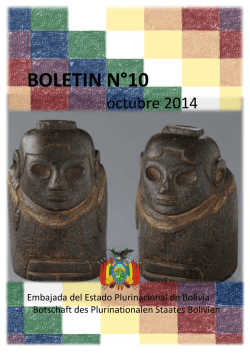 abrir boletín no.10 -octubre 2014 - Bolivien in Deutschland
