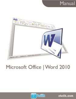 Manual Microsoft Office Word 2010 - Cursos disponibles
