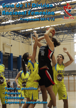 guía de 1ª nacional femenina 2014/15 - Federación de Baloncesto
