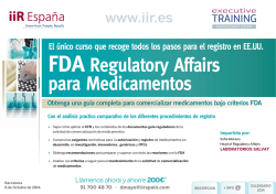 FDA Regulatory Affairs para Medicamentos - iiR España
