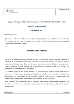 Página 1 de 78 laleydigital.es 3/11/2014 I - Servicios Sociales