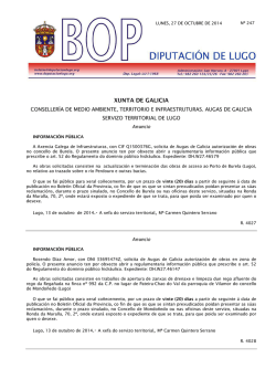 B.O.P. DE 27/10/2014 - Deputación de Lugo