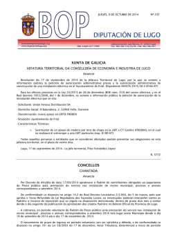 B.O.P. DE 09/10/2014 - Deputación de Lugo