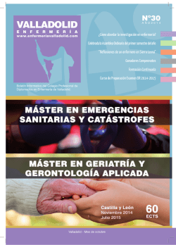 Nuevo Boletín Informativo Valladolid Enfermería - Octubre 2014