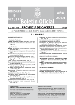 AÑO 2014 8 OCTUBRE - Diputación de Cáceres