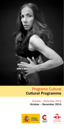 Programa Cultural Cultural Programme - Ministerio de Asuntos