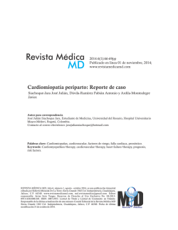 Reporte de caso Cardiomiopatía periparto.cdr - Revista Médica MD