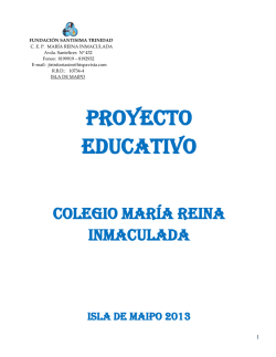 Link Proyecto Educativo 2014 - Colegio María Reina Inmaculada