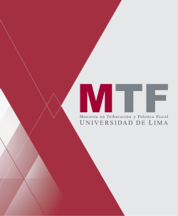 Folleto Maestría en Tributación y Política Fiscal - Universidad de Lima