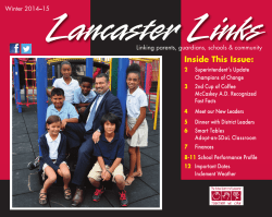 Inside This Issue: - The School District of Lancaster