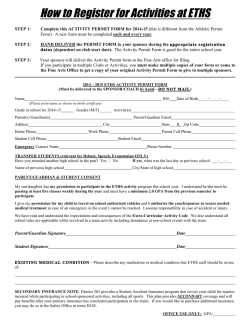 How to Register for Activities at ETHS - ETHS Theatre