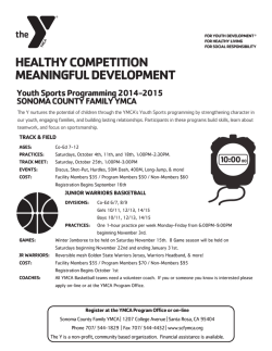 healthy competition meaningful development - Sonoma County YMCA