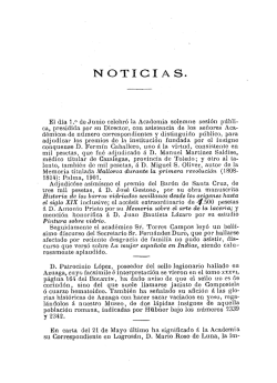 Noticias. Boletín de la Real Academia de la Historia. Tomo 40 (junio