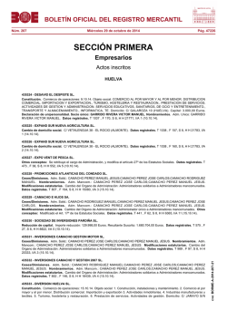 Actos de HUELVA del BORME núm. 207 de 2014 - BOE.es