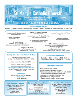 St. Marys Catholic Church - E-churchbulletins.com