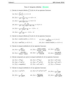 1. Calcular la integral definida ∫ f(x)dx de de las siguientes