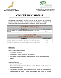 CONCURSO Nº 041-2014 - Poder Judicial
