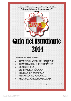 Guía del Estudiante 2014 - Sitio Web JMA