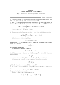 Estadıstica I Grado en Matemáticas, UAM, 2014-2015 Hoja 5