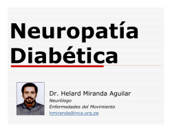 Agosto 2014: Neuropatia diabetica