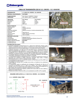 LÍNEA DE TRANSMISIÓN 220 kV S.E. CHEVES – S.E. HUACHO