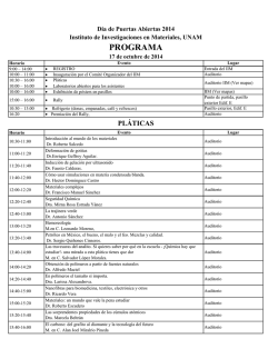 Programa - Instituto de Investigaciones en Materiales - UNAM