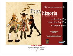 IX Congreso Internacional de Etnohistoria