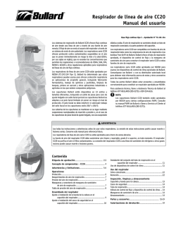Respirador de línea de aire CC20 Manual del usuario - Bullard