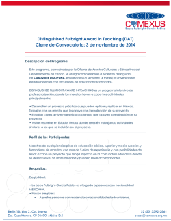 Distinguished Fulbright Award in Teaching (DAT) - Coordinación