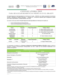 CONVOCATORIA 2015 - Comisión Coordinadora de Institutos