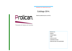 Catálogo 2014. - Prolican.