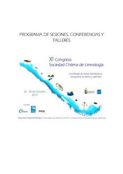el Programa Congreso de Limnología 2014 - XI Congreso Sociedad