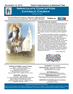 Immaculate Conception Catholic Church - E-churchbulletins.com