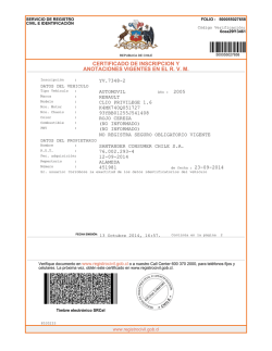 certificado de inscripcion y anotaciones vigentes en el rvm - Macal