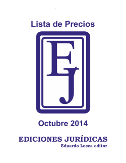 Lista en PDF - Ediciones Jurídicas - Libros