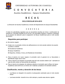 UNIVERSIDAD AUTONOMA DE COAHUILA - Becas