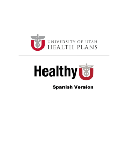 Spanish Version - University Health Plans - University of Utah
