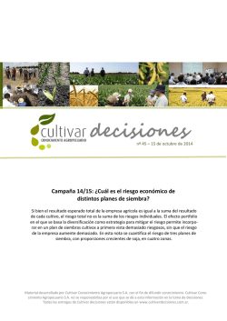 decisiones - Cultivar Conocimiento Agropecuario SA