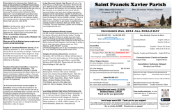 Bulletin - Saint Francis Xavier Church