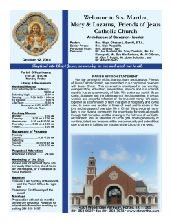 October 12, 2014 - St. Martha Catholic Church