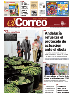 09-10-14 : Planillo 64 : 1 : Portada - El Correo de Andalucía